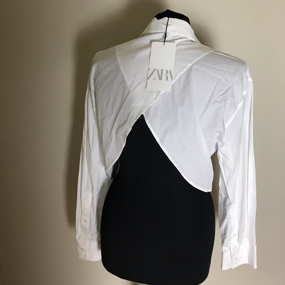 Zara Classic White Women's Crop Top NWT - Picture 5 of 6